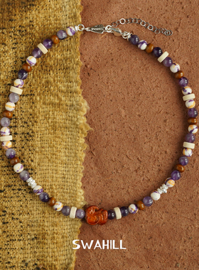 SWAHILL斯瓦山丘木雕小象串项链