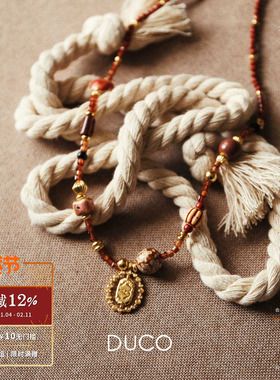 DUCO 花环红石项链 原创小众设计师个性气质高级感礼物默叙
