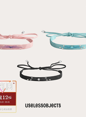 烟花真丝刺绣choker项链