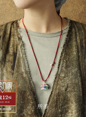 SERENESS所若 牧歌集蒙古包长项链 原创设计毛衣链度假质感 默叙