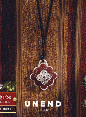 UNEND止续时之花皮绳项链