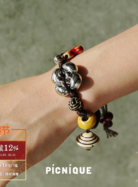 野兽派花花串珠编绳手链