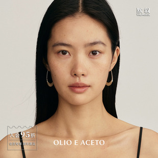 ACETO 原创设计师默叙 WAAG 纯银黑白牛角月牙耳环 OUDE OLIO