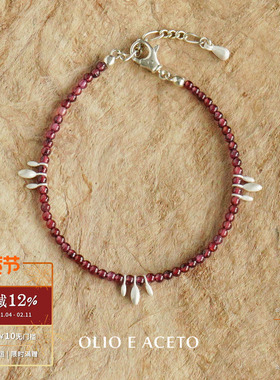 OLIOEACETO石榴石水滴手链