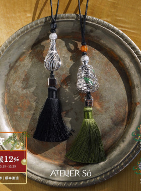 ATELIERSO倪索 香水瓶流苏长项链 原创设计气质高级感毛衣链 默叙