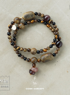 ZIXIU子休沉香许愿魔豆吊坠手链