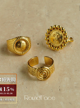 ROUNDFACE圆脸微笑印章戒指