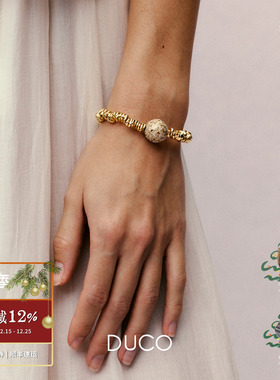 DUCO 大漆珠不规则金属手串 原创设计小众礼物高级感手链默叙