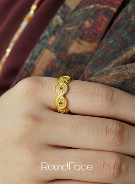 ROUNDFACE Nectar花蜜戒指 纯银原创设计小众度假宝石配饰 默叙