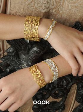 OOAK列维斯蕾丝纯银手镯