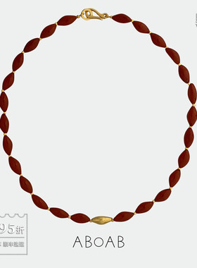 ABOAB 纯银Skipping项链 青金石黑玛瑙原创设计高级感锁骨链 默叙