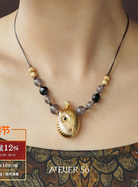 ATELIERSO香水瓶串珠长链