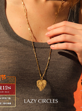 LAZY CIRCLES 星芒爱心长项链 原创小众设计师复古吊坠毛衣链默叙