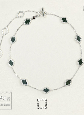 OTANO Stri项链 纯银和田玉小众原创设计师气质高级感毛衣链 默叙