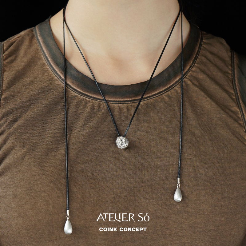 ATELIERSO原创设计纯银蜡绳项链