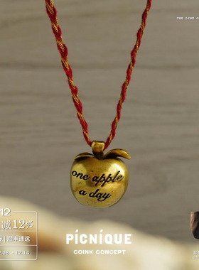 平安果编织红石长项链