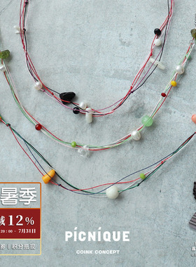 925纯银小众复古手工编织锁骨链