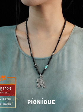 PICNIQUE 骑士朋友串珠项链 原创小众设计师休闲度假串饰默叙