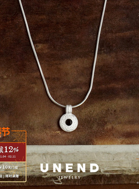 UNEND止续 循纹Kora小号项链 纯银原创设计红玛瑙银饰锁骨链 默叙