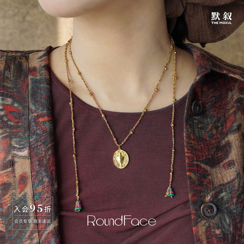 ROUNDFACE Vessel圣杯像编绳项链 原创设计小众复古气质吊坠 默叙
