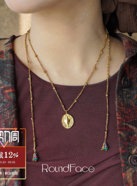 ROUNDFACE Vessel圣杯像编绳项链 原创设计小众复古气质吊坠 默叙