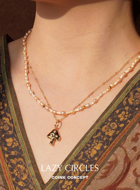 PICNIQUE珠光小熊双层项链