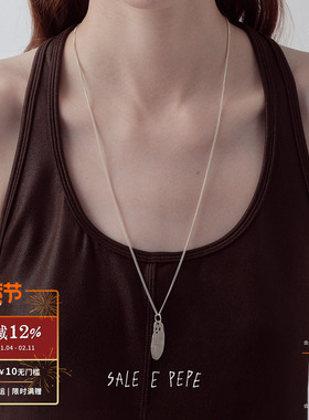 SALE E PEPE 纯银好奇鬼项链 原创小众设计师吊坠毛衣链礼物 默叙