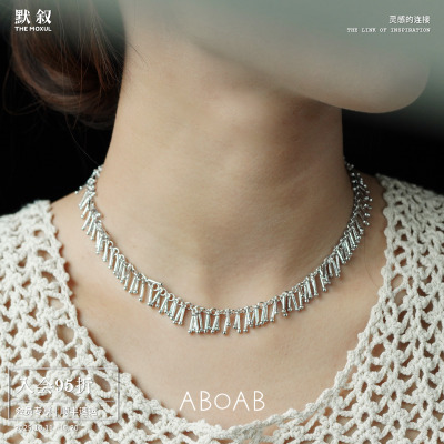ABOABBranches项链纯银锁骨链