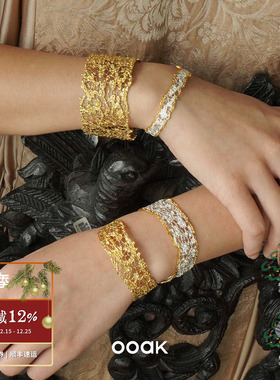 OOAK列维斯蕾丝纯银手镯