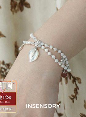 叶影双层贝母手串手链