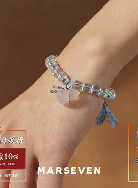 紫色绳结葫芦串珠手链