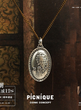 PICNIQUE夜莺与果实复古钱币项链
