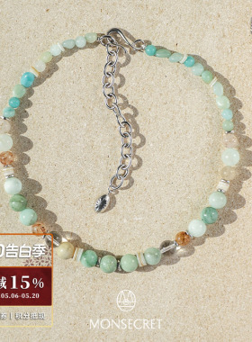 MONSECRET波光白水晶项链