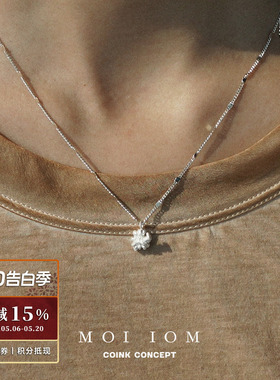 MOIIOM奶油单颗花结锁骨链