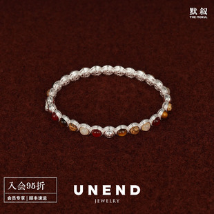 纯银原创设计红玛瑙银饰 Fire手镯 默叙 寒焰Cold UNEND止续