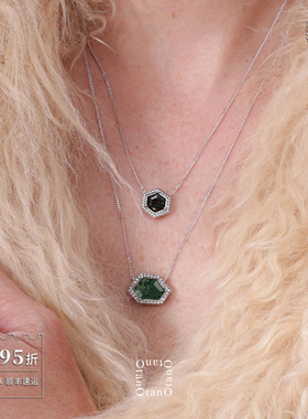 OTANO Dhuri吊坠项链 纯银和田玉小众原创设计师高级感锁骨链默叙