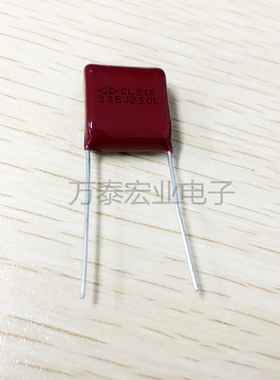 法拉CL21X 聚酯薄膜电容器250V335J 3.3UF P15MM  C222E335J60C00