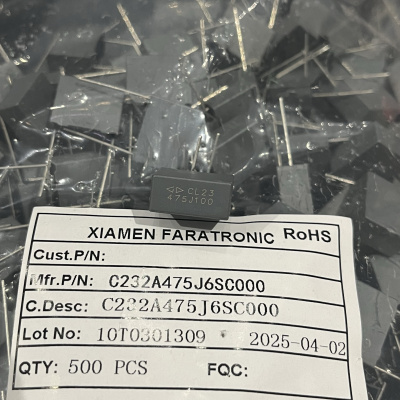 原装法拉C232A475J6SC000   校正100V475J 4.7UF P15  CL23 聚酯