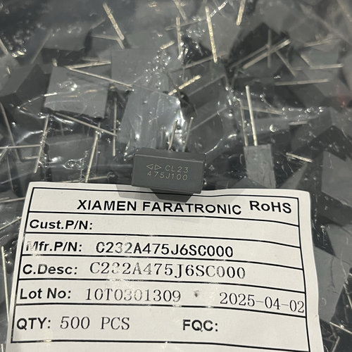 原装法拉C232A475J6SC000   校正100V475J 4.7UF P15  CL23 聚酯