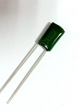 涤纶电容器2A103J 0.01UF 100V0.01UF CL11绿色电容器