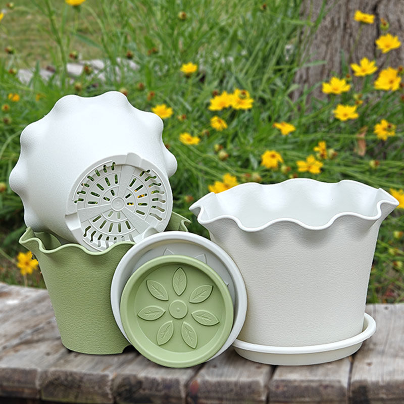 荷叶边花盆新款加厚家用阳台多肉花卉盆栽创意轻奢透气树脂桌面盆,鲜花速递/花卉仿真/绿植园艺,花盆,淘宝优惠券,粉丝福利购,淘宝优惠卷