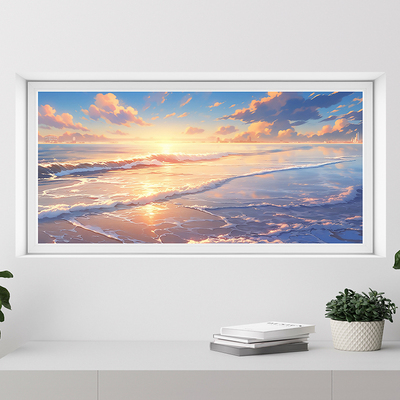 风景画假窗户自粘贴画小清新墙画