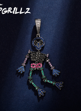 TOPGRILLZ欧美街头潮流骷髅创意NFT元宇宙头像嘻哈个性吊坠