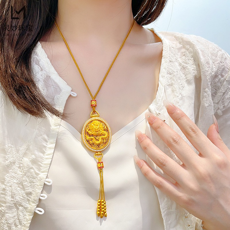 金包银凤香囊吊坠新中式国潮风凤凰于飞流苏挂坠