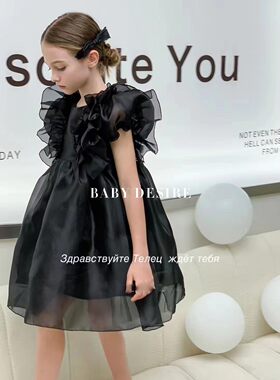 宝宝洋气小飞袖公主裙儿童礼服