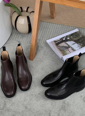 wgs工厂自制高端版～意大利胎牛切尔西返场 2022秋冬女短靴马丁靴