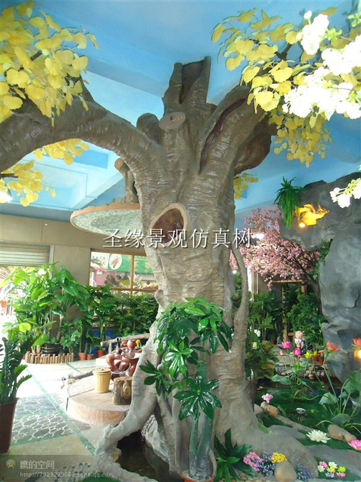 仿真胡杨树 人造假树胡杨树室外庭院落地景观秋意盎然装饰胡杨树