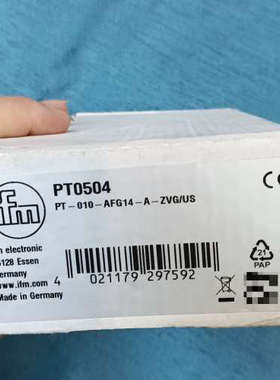 德国易福门PT0504压力传感器，型号PT-010-AF