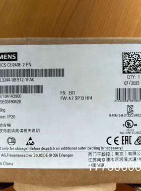 保内，6SL3244-0BB12-1FA0，S120控