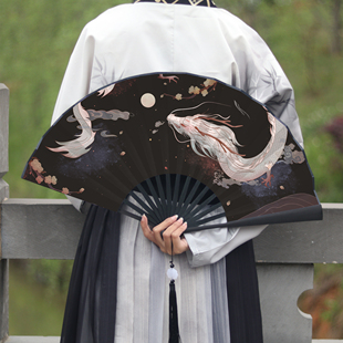 原创古风扇子折扇中国风男扇汉服男女生学生霸气扇夏季 拍照折叠扇